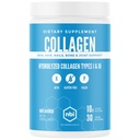NBI Unflavored, Collagen Peptides pulver, Paleo- og keto vennlig, Type I og III Hydrolysert kollagen, Aminosyrer Supplement, Meierifri, Soya Gratis, Glutenfri