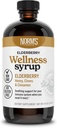 Norm's Farms wellness Black Elderberry Syrup med honning, kanel og klover - laget i USA, naturlig immunstøtte, ingen alkohol eller fyllstoffer, glutenfri, ikke-GMO, Vegan, ren eldrebær Juice Syrup - 8 Oz