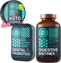 WILD FUEL Dental Probiotika, Keto Gummies med MCT olje og Digestive Enzymes Bundle