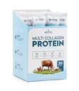 Multikollagen Protein Powder Packets - Typer I, II, III, V & X - Hydrolysert Gras Fed Bovine, Wild Fanget Fisk, & Free-Range Kylling & Eggshell Collage. Ikke-GMO, Halal, (10g Hver, 20 Pakninger)