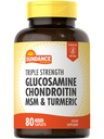 Sundance glukosamine Chondroitin med MSM og gurkemeie ® 80 kapeller ® Triple Styrke Formel ® Ikke-GMO og Glutenfri Supplement