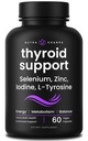 NutraChamps Thyroid Support & Adrenal Support Supplement 2-i-1 Formula med Iodine & Ashwagandha for energi, metabolisme, fokus, Adrenal tretthet og stress relief, Cortisol Balance for kvinner og menn