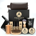 Beard Kit gaver til menn, Fars dag bursdag gaver til menn pappa ham, Grooming & Trimming Tool Complete sett, Beard Care Kit med 2 Beard Growth Oil/Balm/Brush/Comb/Shaving Soap/Cup&Storage Bag