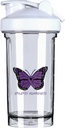 Epilepsi bevissthet 18 Ounce Shaker Flaske Drikkeblander Leak-sikker Pre Workout Protein Shakes måltid erstatning rister flasker 500ML/18 Oz Hvit