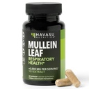 Mullein Leaf Kapsler for pustende helse - 5000mg Ekstrakt 10:1 for lungestøtte og immunfunksjon - 30 greve - Vegan, ikke-GMO Kapsler - Herbal Supplement for daglig helse - 1 måneds forsyning