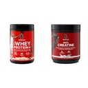 Seksstjerners Whey Protein Plus & Kreatin Monohydrat Powder Bundle | Vanilla Whey Protein Isolat 1,8 lbs & Unflavored Creatine 60 serveringer