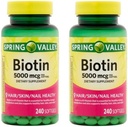 Spring Valley - Biotin 5000 mcg, 240 mcg etter Spring Valley (pakke med 2)