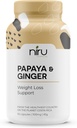 Papaya Ginger de Costa Rica - Niru Life. Blå Zone Papaya Ginger Capsules. Single Origin Papaya Seeds og Ginger Root Blend. Digestiv støtte, Detox, & Metabolisme Boost. 90ct. 500mg Caps.