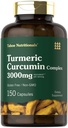 Turmeric Curcumin 3000mg | 150 kapsler | Turmeric Supplement med svart pepper ekstrakt | Ikke-GMO, Glutenfri urtekompleks