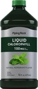 Piping Rock Liquid Klorofyll 100 mg | 16 oz Mint Flavor | for kvinner og menn | Vegan, ikke-GMO, og Glutenfri formel