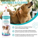 Hund ører, ørevask for hunder og katter, hundeøre hårfjerning pulver, kjæledyr ører infeksjon behandling, effektivt fjerner Debras, voksig, oppbygging og ører Odor, soothes kløe og inflamert ører
