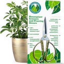 Premium Houseplant Scissors 100% rustfritt stål, Ultra-Precise Hage Clippers for utbreiing og trimming | Rust-Resistant, enkel ren prunning skjære | Innendørs og utendørs | Komfortabel & Ambidekstrøs