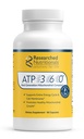 Forskningsbaserte næringsstoffer ATP 360 - Mitokondriale kosttilskudd for å støtte hele energisyklusen og cellemembraner - klinisk undersøkt ATP-tilskudd, høydose coQ10, R-Lipoic Acid & PQQ, 90 kapsler