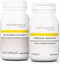 Integrative Therapeutics Bundle with Cortisol Manager, 30 tabletter - Buffered vitamin C Capsules 1000 mg, 60 Vegan Capsules - Stress Supplement with Ashwagandha* - Immuntilskudd med antioksidanter*
