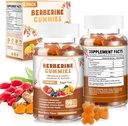 120 grev Berberine ekstrakt Gummies 2000mg naturlig organisk Berberine ekstrakt HCI Supplement med ceylon kanel gummi for kvinner støtte digestive immunsystem metabolisme blandede berry flavor