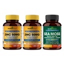 Sandhu Herbals sink 50 mg & sjø Moss Svart Seed Oil Ashwagandha Ginger Burdock Root Supplement for menn og kvinner laget i USA