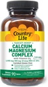 Country Life Target-Mins kalsium Magnesium med vitamin D-Complex, 1000 mg/500mg/10mcg, 90 tabletter, sertifisert Glutenfri, sertifisert Vegetarisk
