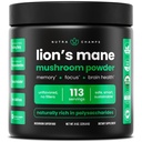 NutraChamps Organic Lions Mane Powder - 2000mg Kraftig Nootropic for minne, fokus, immunstøtte - Vegan Lion's Mane Mushroom Powder Supplement med naturlig forekommende Beta-Glucans - 8oz