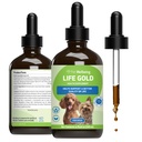 Kjæledyrs velvære Livsgull for hunder - støtter avgift, immunsystem helse, antioksidanter - Vet-formulert Herbal Supplement – 4 oz (118 ml)