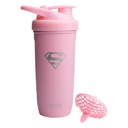 Smartshake DC COMICS reforce rustfritt stål protein Shaker flaske 900 ml | 30 oz - Leakproof Skrue-on Lid - BPA Gratis – Unisex - Ikke-isolert - Supergirl logo