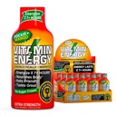 Vitamin energi fokus + ekstra styrke energi Shot Mango 12 Pack, 260 mg naturlig koffein, B-vitaminer, CoQ10, Aminosyrer, fokus, produktivitet og klarhet, null sukker, glutenfri, 1.93 fl oz
