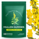 Mullein Gummies for Lung Detox, 2000mg Mullein Leaf Ekstrakt for respirasjon & Digestiv & Immun Support, Organisk Mullein Herb Supplement for Mucus Relief for andning, Immun, Vegan 60 Gummies