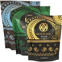 8 oz Koa Kava Bundle med Premium Tongan, Fijiansk Waka og Vanuatu Waka Kava Root Powder