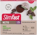 SlimFast Keto Fat Bomb Snack Cup, Mint sjokolade, Keto Snacks for vekttap, Lav karbohydrat med 0g tilsatt sukker, 14 Count Box (pakke May Vary)