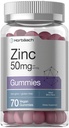 Horbäach Sink 50 mg | 70 Gummies | Blandet Berry Flavor | Vegansk, Ikke-GMO og Glutenfri formel | Zink Citrat kosttilskudd