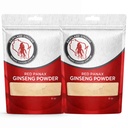 Rød Panax Ginseng pulver med naturlige Ginsenosides (16 oz) - støtter sunn energi, vitalitet, humør og mer, koreansk Panax Ginseng rotpulver for smoothies, kaffe eller drikke (2 pakker)