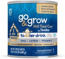 Gå og dyrke 360 Total Care av Similac Toddler Nutritional Drink, har 5 HMOs, pulver, 24-oz kan