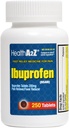 HealthA2Z® Ibuprofen 200 mg | Smertelindring | Kroppsverker | Hodepine | Arthritis | Kramper | Ryggsmerter | Feber Redu... (250 greve)