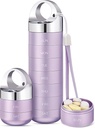 Zannaki Metal Travel Pille Organizer, Bærbar Vanntett ukentlig Pille Box, Stor aluminiumlegering Pille Case Container, BPA Gratis 7 dagers daglig medisin Organizer Holder for Vitamin, Fish Oil, Supplement
