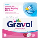 Gravol Kids Chewable Tabletter for kvalme, Upset Mage og bevegelsessykhet Relief, Dye Free, Cherry Flavor, Alder 2 til 12, 18ct