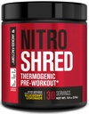 Jacked Factory NITROSURGE Shred Pre Workout Supplement - Energiforsterkning, øyeblikkelig styrke gevinster, Sharp Focus, Kraftige pumper - Nitric Oxid Booster & PreWorkout pulver - 30Sv, Blueberry Lemonade