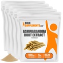 BulkSupplements.com Ashwagandha Root Extract pulver - Ashwagandha Supplement, Ashwagandha Powder - fra Ashwagandha Root - Vegan & Glutenfri, 600 mg per servering, 5kg (11 lbs) (pakke på 5)