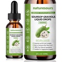 Naturesours 100% ren organisk sursop ekstrakt, Soursop Graviola flytende dråper 1800MG, organisk ren sursop blad og frukt ekstrakt, sukker / glutenfri, 2 FL.OZ (1)