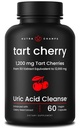 Organic Tart Cherry Extract Capsules 12.000mg - laget av Montmorency Tart Cherry Konsentrat, Celery Seed & Bilbær - Uric Acid Cleanse & Joint Support - Vegan Capsules