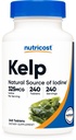 Nutricost Kelp Tabletter, 325mcg Iodin, 240 tabletter - Ikke-GMO, Glutenfri