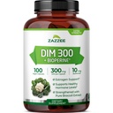 Zazzee DIM 300 mg Per Kapsel, 100 greve, Plus 10 mg BioPerine, Estrogen Balance, Hormonal Acne, Menopause Support, Hormonal Balance, Dindolylmetan, Vegan, All-Naturlig, Ikke-GMO, laget i USA