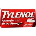 Tylenol ekstra styrke caplets med 500 mg Acetaminophen, smertefri & feber reduserer, 100 ct