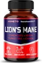 Lions Mane Supplement Capsules 40% Polysakkarider med Cordyceps, Reishi, Tyrkia Tail, Chaga Mushroom Complex - Koffeinfri 18 i 1 Brain Supplement for minne og fokus