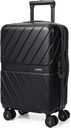 BAGSMART bære på Bagasje 22x14x9 Airline godkjent med TSA lås, 1OO% Polykarbonat Hardside Bagage med spinner hjul, holdbar hard skall bære på suitcase 20 tommer svart