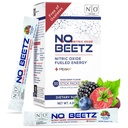 N.O. Beetz Nitric Oxid Supplement for pre-workout og utholdenhet | Beetroot, Peak ATP & Electrolytes for energi & hydrasjon | Øker blodflyt og muskelgjenvinning | No Mess, 30 serveringer