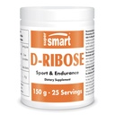 Supersmart - D-Ribose pulver (Naturlig sukker) 6gm per dag - ATP Syntese og produksjon - Universell drivstoff for energi | Ikke-GMO & Glutenfri - 150 g