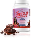 Jazzy vegansk proteinpulver for kvinner (907 gm) sjokoladeproteinpulver, saltvann og glutenfri proteinblanding, plantebasert, ernæring for energiforsterkning (28 serveringer) Søt med stevia