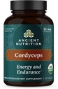 Gamle ernæring organiske Cordyceps tabletter, laget med Ashwagandha, støtter energi og utholdenhet, Glutenfri, Vegan, Paleo og keto vennlig, 30 greve