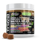 Reise Chews Humør Relief for hunder | Ginger L-Tryptophan Kamille Passion Flower L-Theanine Peppermint Valerian Root Fennel Licorice Root Marshmallow Root Slippery Elm Melatonin Chew