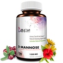 Dainova D Mannose 1350mg med Cranberry I D-Mannose kapsler for UTI Forebygging, Urin Tract Support, Urin Tract Helse for kvinner, og rengjøring. W/Hibiscus & Dandelion, 120 Veggie Kapsler