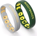 Mosquito Repellent Armbånd, 2 Pack Silikon Mosquito Repellent Wristbands, DEET-Free Insect & Bug Repellent Wrist Bands for voksne og barn Innendørs Utendørs bruk (Dark Green & Gray)